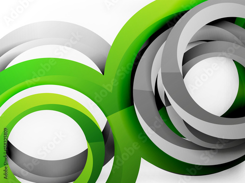 Vector 3d rings design background