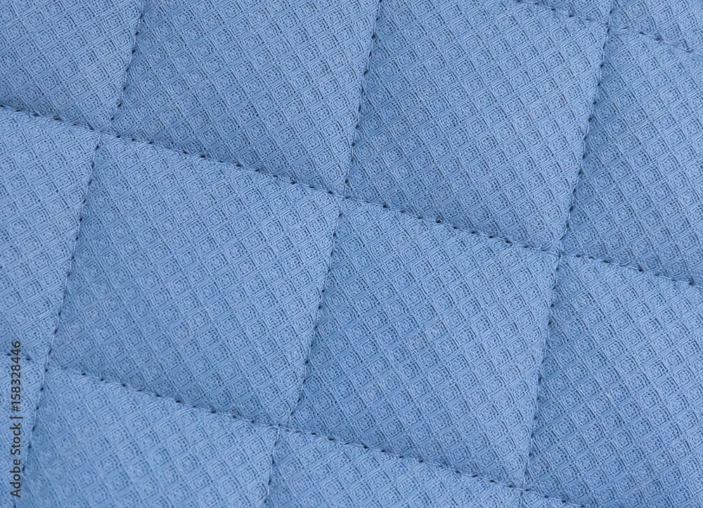 Fototapeta premium Horizontal Texture of Blue Upholstery Fabric Pattern Background