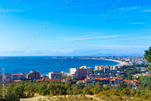 View on bay of Sunny beach resort