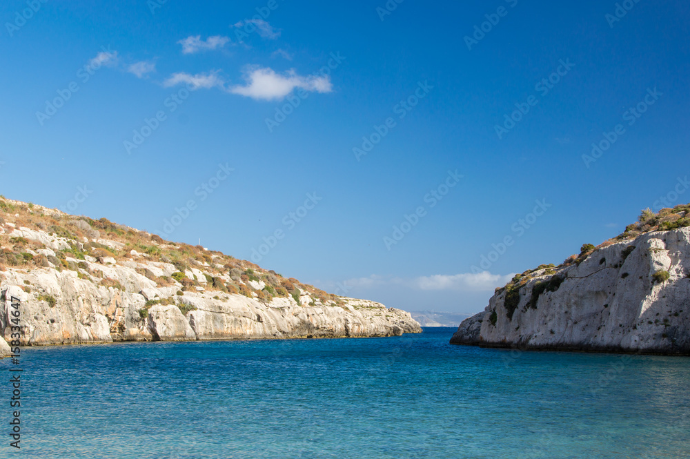 Mgarr ix-Xini Bay at Gozo island in Malta.