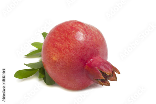 One ripe juicy whole pomegranate