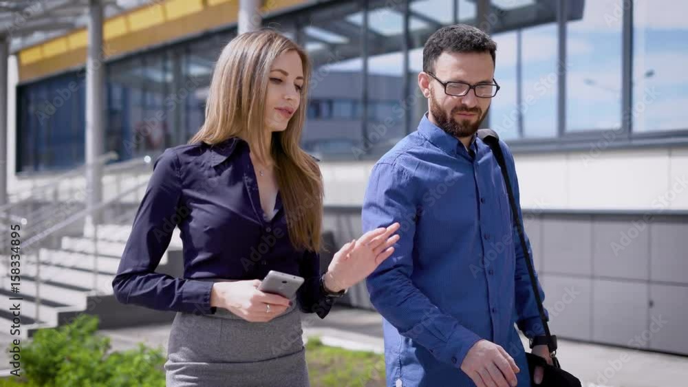 Business partners talk about plans to develop their business during the lunch break, business people are busy all the time Business partners talk about plans to develop their business during the lunch break, business people are busy all the time
