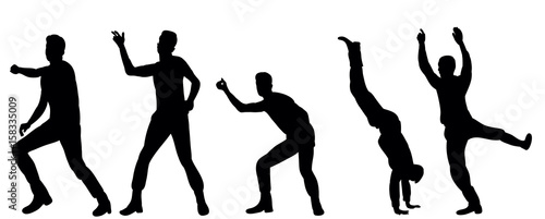 Silhouette of male dancer dancing  collection