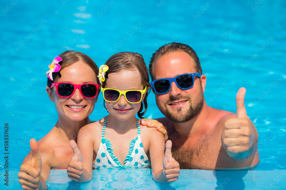 Happy family having fun on summer vacation Happy family having fun on summer vacation