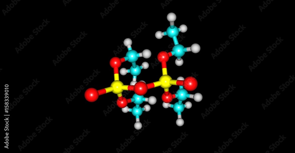 Tetraethyl pyrophosphate molecular structure isolated on black Tetraethyl pyrophosphate molecular structure isolated on black
