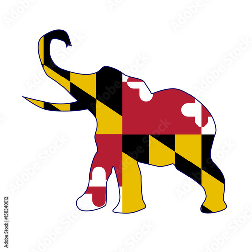 Maryland Republican Elephant Flag