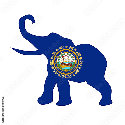 New Hampshire Republican Elephant Flag