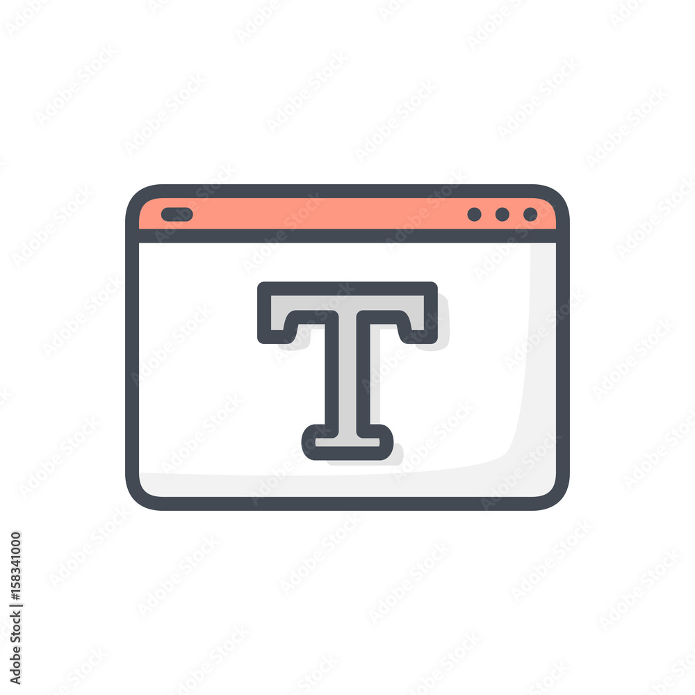 Text Web Seo Business Colored Icon Text Web Seo Business Colored Icon