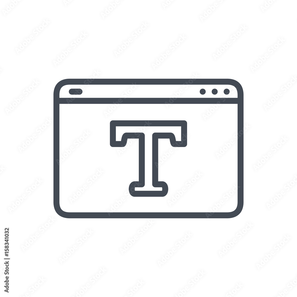 Text Web Seo Business line Icon Text Web Seo Business line Icon