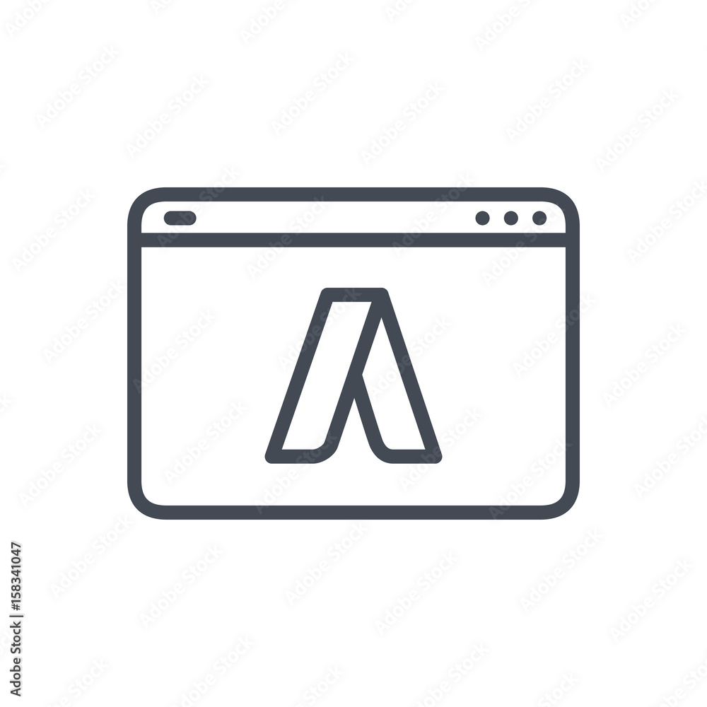 Contextual Advertising Web Seo line Icon Contextual Advertising Web Seo line Icon