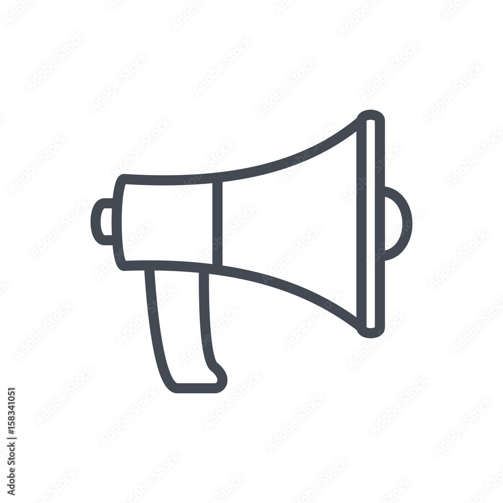 Seo Speaker Megaphone Business line Icon Seo Speaker Megaphone Business line Icon