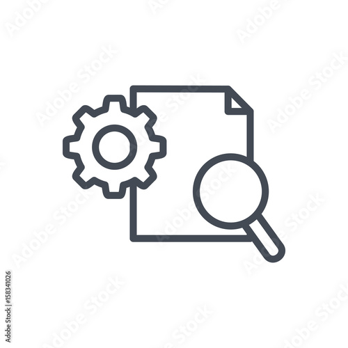 Seo Business website Search Engine Optimisation line Icon