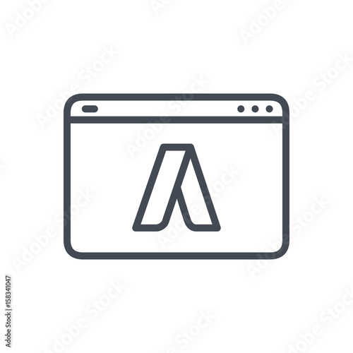 Contextual Advertising Web Seo line Icon