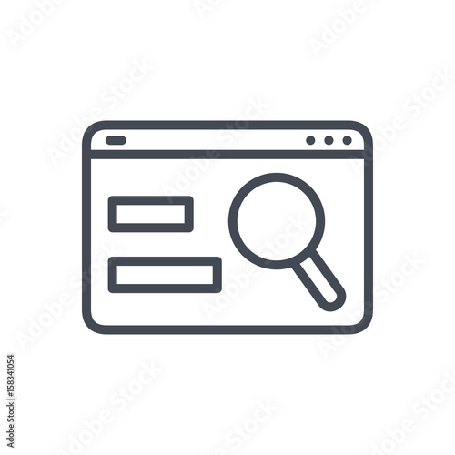 Seo Business Website line Icon