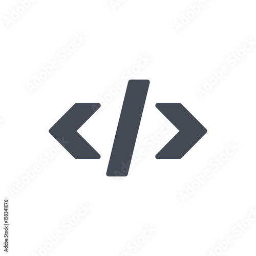 Seo Html Code Meta Tag silhouette Icon