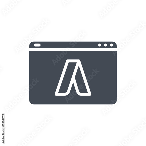 Contextual Advertising Web Seo silhouette Icon