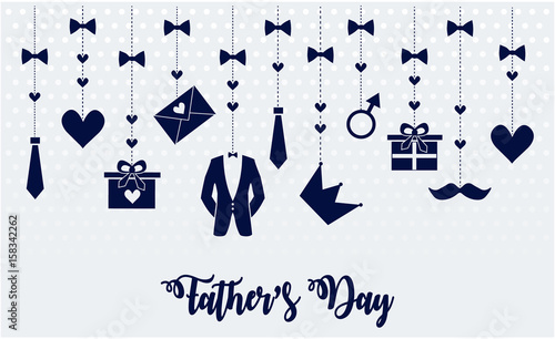 Fathers Day card or background. vector illustration.