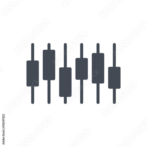Trading Business Forex Market Graph silhouette Icon