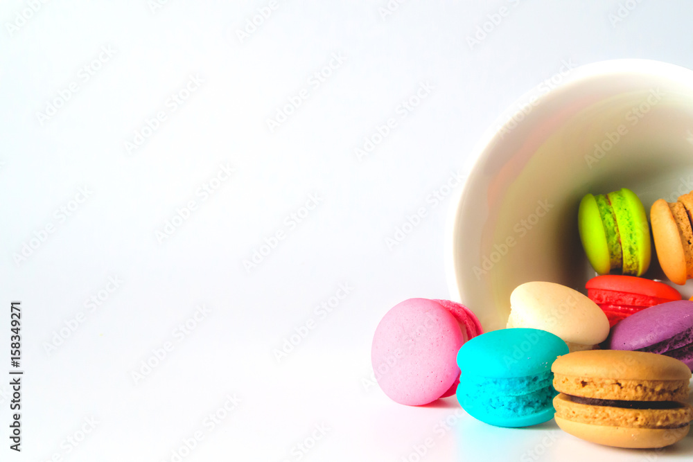 Colorful Macaron on white background Colorful Macaron on white background
