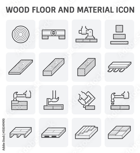Wood floor and material vector icon set design.
