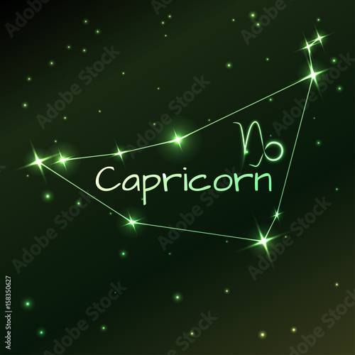 Wallpaper Mural Earth symbol of Capricorn zodiac sign, horoscope, vector art and illustration. Torontodigital.ca