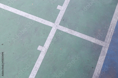 The lines on the tennis court