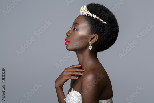 Beautiful black skin bride