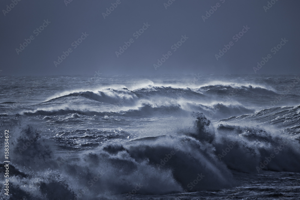 Windy rough sea