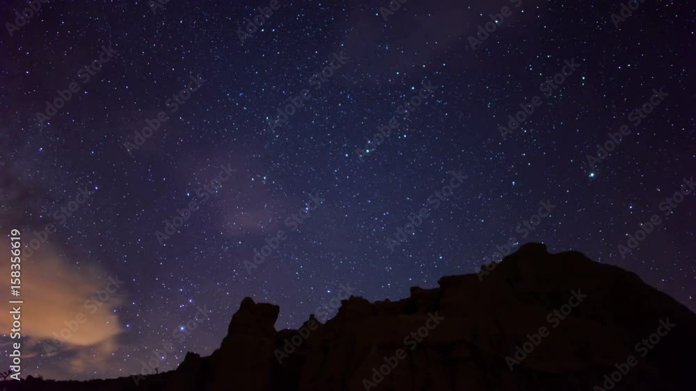 Rocky Canyon Milky Way Galaxy 03 Time Lapse Night Sky Stars Rocky Canyon Milky Way Galaxy 03 Time Lapse Night Sky Stars