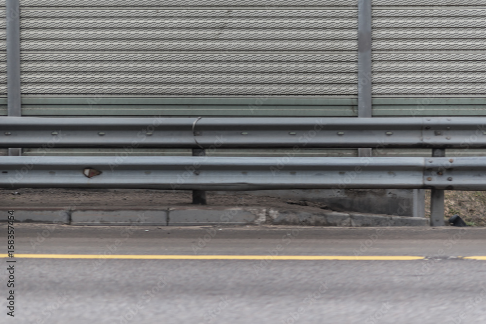 custom made wallpaper toronto digitalGray metal sheet fence with concrete sidewalk and asphalt road