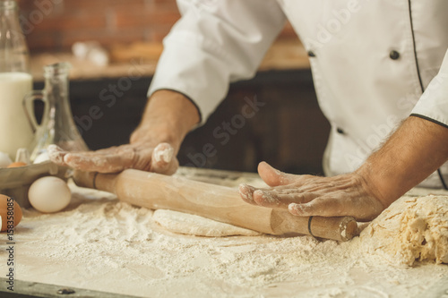  Bakery chef cooking bake in the kitchen professional