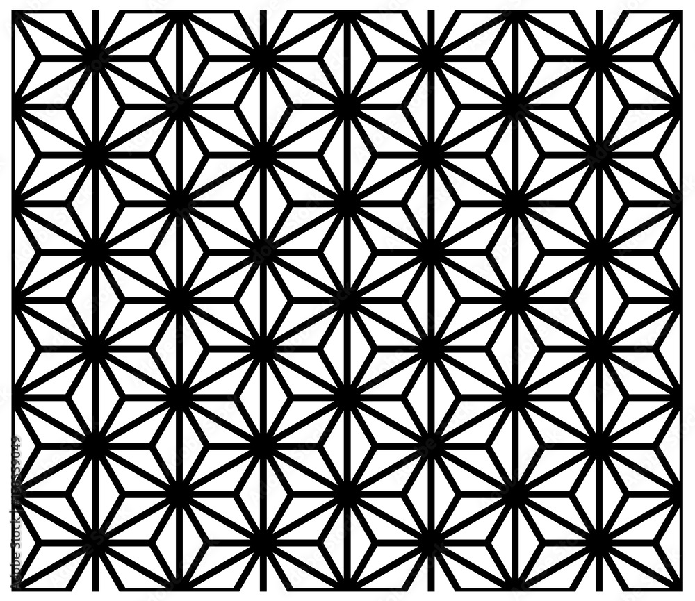 Seamless japanese background and pattern in black silhouette Seamless japanese background and pattern in black silhouette