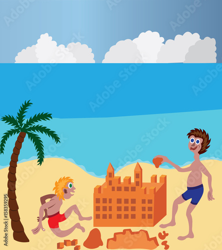 building the sand castle