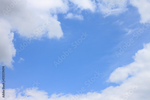 blue sky background with white clouds closeup