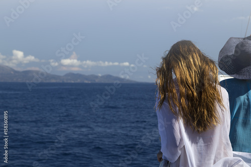 Fototapeta Naklejka Na Ścianę i Meble -  Girl on a yacht