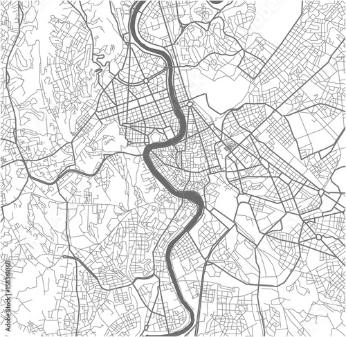 map of the city of Rome, Italy