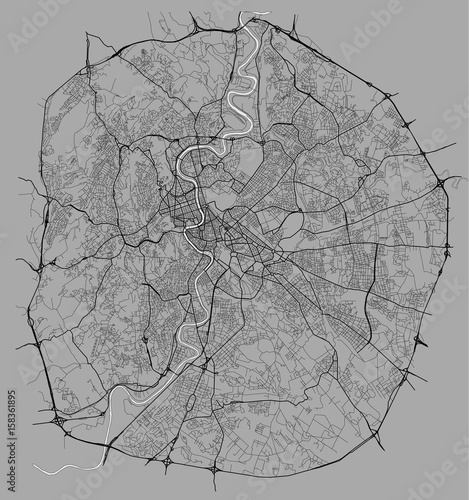 map of the city of Rome, Italy