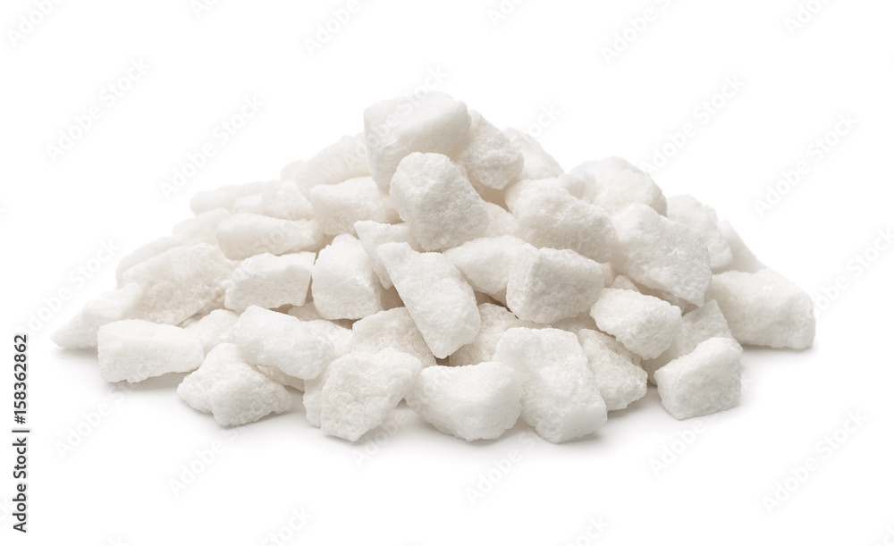 Pile of organic lump sugar Pile of organic lump sugar