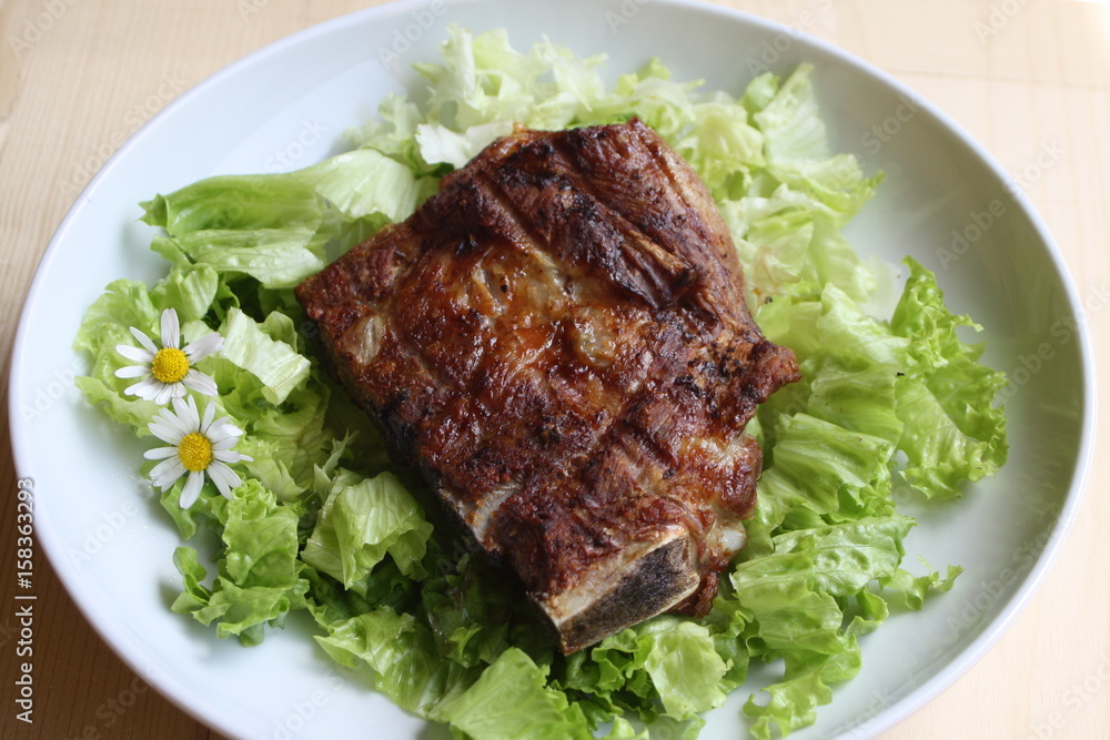 Grilled ribs for a dinner with friends Grilled ribs for a dinner with friends