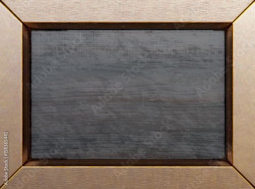 old wooden frame blackboard, menu board. isolated on white. 3d rendering.