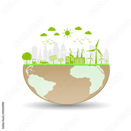 World ecology friendly and sustainable concept