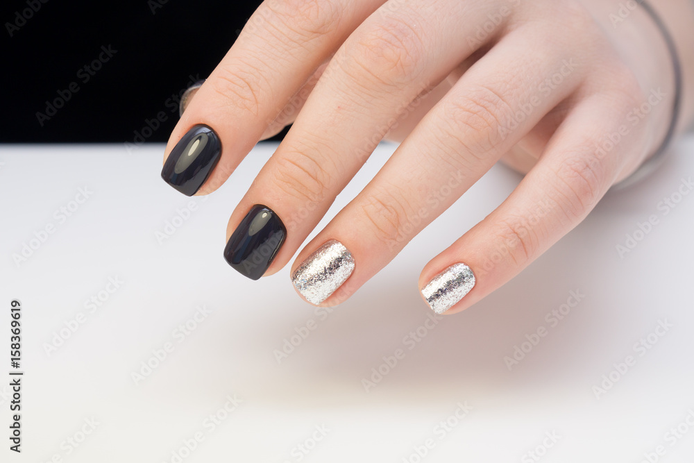 Hands with beautiful manicure. Natural nails with gel polish Hands with beautiful manicure. Natural nails with gel polish