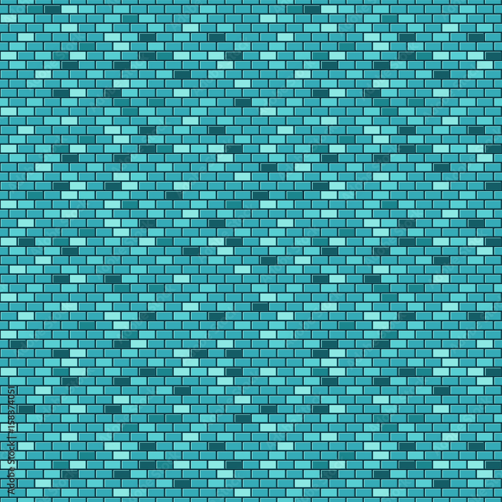 Blue brick wall vector seamless pattern Blue brick wall vector seamless pattern