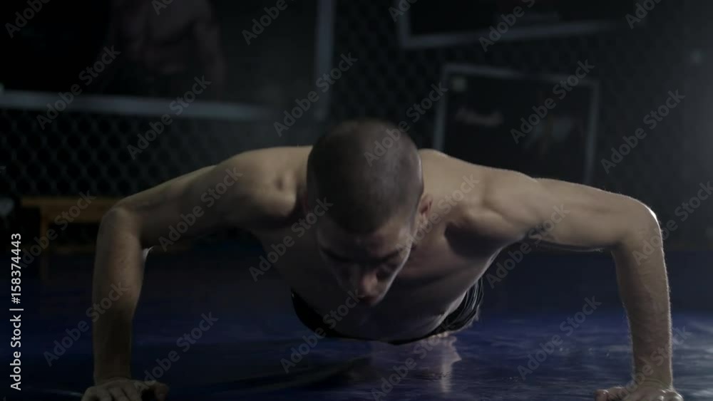 Professional push-ups on the floor Professional push-ups on the floor