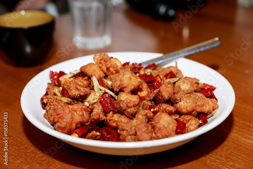 Chinese food - chicken with red pepper