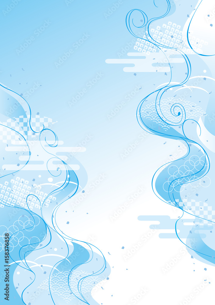 夏の和柄 水 グラデ Stock Vector Adobe Stock 夏の和柄 水 グラデ Stock Vector Adobe Stock