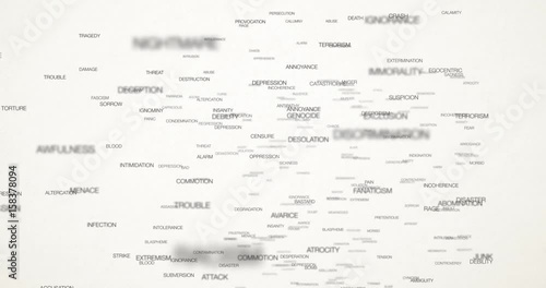 Negative words particles with alpha channel