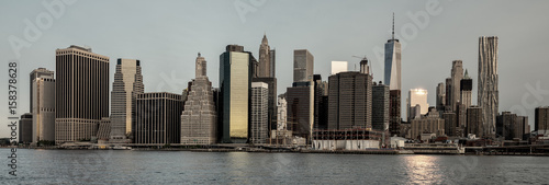 New York skyline with color wash look