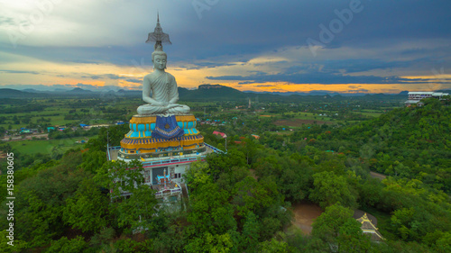 sunset at big Buddha of Wat Nong Hoi