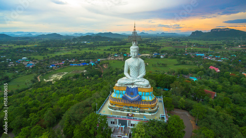 sunset at big Buddha of Wat Nong Hoi